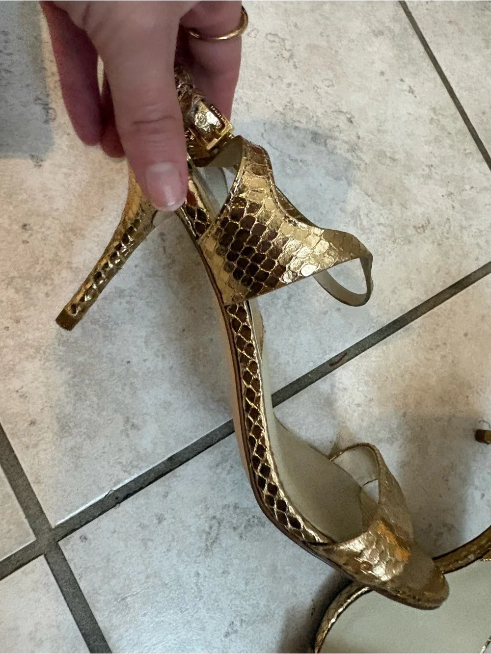 Gold Michael Kors Heels Size 8